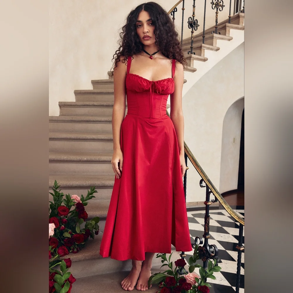 House of CB Red Midi Dress - Picture 6 of 16